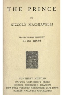 The Prince by Niccolo Machiavelli